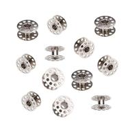 Uonlytech Metallspulen Einfache Anwendung Silber 10 Stück für Haushaltsnähmaschinen aus Langlebigem Metall mit Einkerbung Praktisches Zubehör