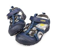 UOVO Jungen Sandalen Trekking Wandern Kinder Sandalen Outdoor Geschlossene Zehe Sandalen Sportliche Sommerschuhe Navy Blau 32