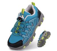UOVO Turnschuhe Mädchen Wanderschuhe Sneakers Kinder Trekking Schuhe Outdoor Sportschuhe Laufschuhe Blau Grün Gr.33