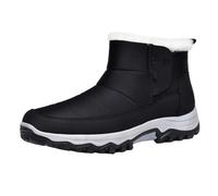 Uozonit Stiefel-Schneestiefel für Herren, warm gefütterter Winter-Wanderstiefel, Winter-Sneaker für kaltes Wetter, Wanderschuh