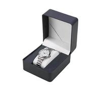 Uozonit Uhrenetui, PU-Leder-Halterung für Armbanduhr, Uhrenhalter, Box, für Zuhause, Reisen, Geburtstag, Urlaub, Büro, Nachttisch, Wohnzimmer, Schlafzimmer, Wohnung