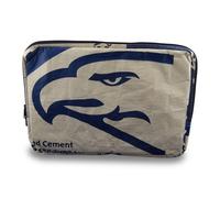 Upcycling Deluxe Laptophülle Sleeve Krob 13" (34 x 24 cm) aus Zement-/ Fischfutter-/ Reissack