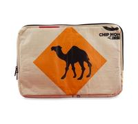 Upcycling Deluxe Laptophülle Sleeve Krob 13" (34 x 24 cm) aus Zement-/ Fischfutter-/ Reissack