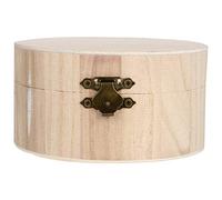 UPKOCH 1stück Holz Schmuckdose DIY Schmuck Organizer Aufbewahrungsbox für Ringe Ohrringe Großer Runder Schmuckkasten aus Holz Handgefertigt für Hochzeit und Geschenk