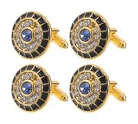 UPKOCH 2 Paar Manschettenknöpfe für Herrenhemden - Manschettenknöpfe und knöpfe mit Kristallen - Dekorative Hemdknöpfe für Herren, geeignet für formelle Anlässe wie Business, Hochzeit und Party