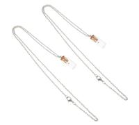 UPKOCH 2 Stück Kleiner Glasfläschchen Halsketten mit Senfkorn Religiöser Schmuckanhänger aus Glas Inspirierende Christliche Halskette für Damen und Herren