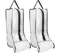 UPKOCH 2 Stück Stiefelbeutel mit Reißverschluss Schuhbeutel für Haushalt und Reise Transparenter Stiefel Organizer mit Griff Aufbewahrungstasche für Hohe Schuhe