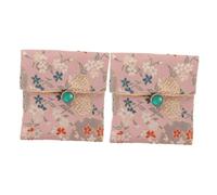 UPKOCH 2 Stück Traditionelle Chinesische Schmucktasche Organisator Beutel mit Klappe Robustes Stoffmaterial für Reise und Alltag Aufbewahrung von Ohrringen Halsketten Armbändern