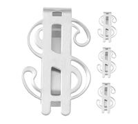 UPKOCH 4 Stück-Pack Edelstahl Geldklammern für Herren und Damen Schlanke Multifunktionale Geldclips mit Kartenhalter Minimalistisches Design für Büro und Alltag