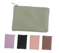 UPKOCH 5 Stück Teiliges Kompakte Zipper Geldbörse für Damen und Herren Ultradünner Portemonnaie Organizer mit Reißverschluss Vielseitiger Mini Geldbeutel für Karten Münzen Schlüssel