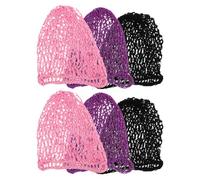 UPKOCH 6 Stück Haarnetze zum Schlafen - Gehäkelte Haarnetzmütze für Damen - Viskose-Netz-Snoods, lange Wickel-Schlafhaube aus Strick zum Schlafen