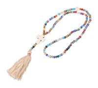UPKOCH Bunte Kristall Halskette mit Anhänger für Damen Zarter Boho Pullover Schmuck Vielseitige Modische Halskette für Frauen