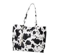UPKOCH Große Umhängetasche Damen Cow Grain mit Quaste Modische Shopper Tasche für Alltag Reisen Einkaufen Schule Robust und Geräumig Stilvolle Schultertasche für Frauen
