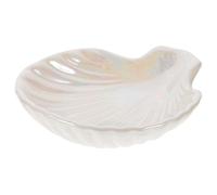 UPKOCH Schmuckschale als Schmuckablage Weißes Schmucktablett in Muschelform Keramik mit Komfortabler Oberfläche und Einfachem Reinigungskomfort dem Schreibtisch