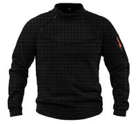 UPOI Men's Tactical Fleece Pullover Jacket Army Combat Sweatshirt Military Athletic Sport Jumper Tops Windproof Pullover Leisure Zip Top Without Hood