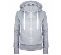 UPOI Sweat Jacket Women's Zip Hoodie with Hood Casual Plain Jacket Slim Fit Transition Jacket Long Sleeve Hooded Jacket Large Sizes Sports Jacket Lightweight Coat Hooded Pullover Drawstring