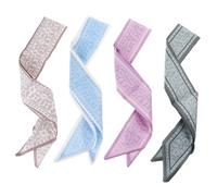 Uqezagpa 1 x Seiden-Gefühl Halstuch für Damen, Mehrzweck-Gürtel, Choker & Handtaschen-Zubehör, Blumen-Design, Foto-Requisiten, vielseitige Tasche, Dekoration, Schal