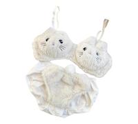 Uqezagpa 2pieces Anime Dessous Schöne Weiche Unterwäsche Bequeme Plüsch BH