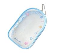 Uqezagpa Cartoon-PVC-Aufbewahrungstaschen für Kinder, Teenager, Zubehör, Organizer, Schlüsselanhänger, dekorativer Schlüsselanhänger, kompakte Handy-Zubehörtasche, Blaue Notizen, Mass Beauty