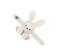 Uqezagpa Geldbörsen-Anhänger für Handtaschen, Rucksack, Zubehör, Hasenform, Schlüsselanhänger, Ledertaschen-Charm, schönes Geschenk, Lederanhänger für Autoschlüssel, weiß