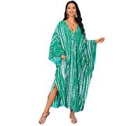 Uqezagpa Kaftan-Kleid für Damen, große Größe, Badeanzug, leicht zu tragen, weiches Urlaubs-Outfit für Strand und Pool, einfach zu tragen, Strand