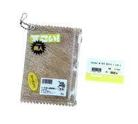 Uqezagpa Koreanisch inspirierte transparente Süßigkeiten-Hülle mit Reißverschluss, Schlüsselanhänger, Kartenhalter, Taschenanhänger, Zubehör, kleine Fotokarte, gelb, Card holder: 12*8.2cm