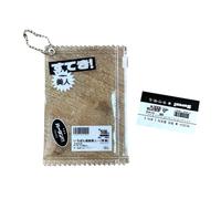 Uqezagpa Koreanisch inspirierte transparente Süßigkeiten-Hülle mit Reißverschluss, Schlüsselanhänger, Kartenhalter, Taschenanhänger, Zubehör, kleine Fotokarte, Schwarz , Card holder: 12*8.2cm