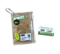 Uqezagpa Koreanisch inspirierte transparente Süßigkeiten-Hülle mit Reißverschluss, Schlüsselanhänger, Kartenhalter, Taschenanhänger, Zubehör, kleine Fotokarte, grün, Alter - Höhe 158 cm