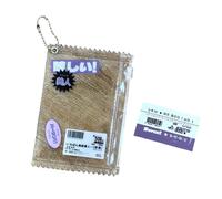 Uqezagpa Koreanisch inspirierte transparente Süßigkeiten-Hülle mit Reißverschluss, Schlüsselanhänger, Kartenhalter, Taschenanhänger, Zubehör, kleine Fotokarte, PL, Card holder: 12*8.2cm