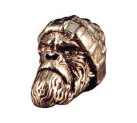 Uqezagpa Korrosionsbeständige Gorillas Skulptur, Messingperle, Hiphop, gewebtes Paracord Lanyard Charm, Schlüsselanhänger Anhänger Zubehör, einzigartiges Schlüsselanhänger Zubehör