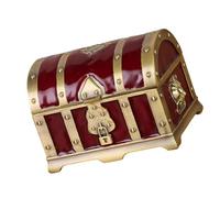 Uqezagpa Luxuriöse kleine Schmuckschatulle, antikes Design, stabile Materialien, Organizer, Vintage-Thema, zarte Verzierung, Truhe, Geschenkbox