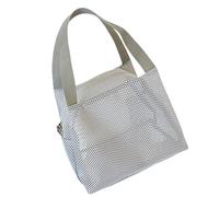 Uqezagpa Meshes Kulturbeutel, Reise-Organizer, Transparenz, belüftet, große Kapazität, tragbare Kosmetik-Aufbewahrungstasche für Fitnessstudio, grau, Size Approx.26x22cm/10.24x8.66inch