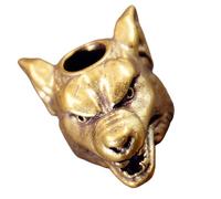 Uqezagpa Messing Wolfskopf Verzierung Paracord Anhänger Charm Rucksack Hängeornament Schlüsselanhänger Dekoration Zubehör Rucksack Hängeornament