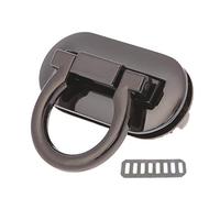 Uqezagpa Metallverschluss Drehverschlüsse für Handtasche, Handwerk, Tasche, Geldbörse, Hardware, Plüschtasche, Schwarz , One Size