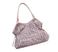 Uqezagpa Praktische Umhängetasche mit großem Fassungsvermögen für Damen, Innentaschen, Leopardenmuster, lässiger Alltagsgebrauch, Tragegriff oben, B