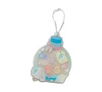 Uqezagpa Schlüsselanhänger für Damen, ästhetischer Schlüsselanhänger für Taschen und Geldbörsen, Accessoires für Handtaschen und Rucksäcke, ästhetisches Schlüsselanhänger-Zubehör, Blaue Schale