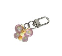 Uqezagpa Schlüsselanhänger in Schmetterlingsform, bunt, Harz, Taschendekoration, modisches Zubehör für Mädchen, beste Freundin, Geschenk, Cartoon-Taschen-Charm-Zubehör, C, One size