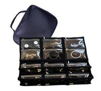 Uqezagpa Schmuckkästchen mit 6 Ebenen für Damen, mit weichem Flanellfutter und sicheren Reißverschlüssen, für Reisen, Geschenk, Schmuck, Accessoire