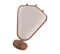 Uqezagpa Schmuckständer aus natürlichem Leinen mit dreieckiger Basis für Halskette und Anhänger, stabile dreieckige Ausstellungsständer