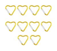 Uqezagpa Tragbarer herzförmiger Karabiner-Schlüsselanhänger, 10 Stück, für Outdoor-Enthusiasten und kreative Halter-Zubehör, tragbarer Schlüsselanhänger, One Size, Wie beschrieben, Wie beschrieben