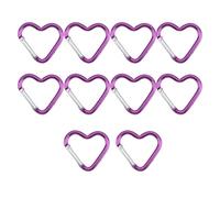 Uqezagpa Tragbarer herzförmiger Karabiner-Schlüsselanhänger, 10 Stück, für Outdoor-Enthusiasten und kreative Halter-Zubehör, tragbarer Schlüsselanhänger, One Size, Wie beschrieben, Wie beschrieben