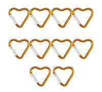 Uqezagpa Tragbarer herzförmiger Karabiner-Schlüsselanhänger, 10 Stück, für Outdoor-Enthusiasten und kreative Halter-Zubehör, tragbarer Schlüsselanhänger, One Size, Wie beschrieben, Wie beschrieben
