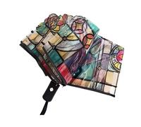 Uqezagpa Transparenter Stockregenschirm, großer, durchsichtiger Blasenregenschirm, Wind- und regendicht, automatischer Öffnungsmechanismus für Hochzeiten