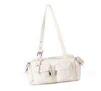 Uqezagpa Umhängetasche für Damen und Mädchen, trendige Abend-Clutches, Geldbörse, PU-Leder, unter dem Arm, einfache Geldbörsen, Handtasche, Geschenke, trendige Unterarmtasche, beige