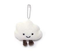 Uqezagpa Weicher Wolkenschlüsselanhänger, stabile Handwerkskunst, Legierung, Zubehör, Anhänger für Schlüssel, Taschen, Rucksack, Wolke, weiß, bead chain
