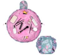 URAQT Kosmetiktasche, Groß Kapazität Make Up Tasche Mit Cord, Tragbare Reise Makeup Tasche Kleine Schminktasche Damen, One-Step Organizer Make Up Tasche Kosmetikbeutel Für Reisen Damen（Farbe）