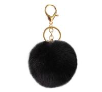 URAQT Künstliche Kaninchenfell Keychain,Flauschigen Ball Pom Pom Schlüsselanhänger Taschen Koffer Rucksäcke Zubehör Auto Schlüsselanhänger Schlüsselring für Frauen
