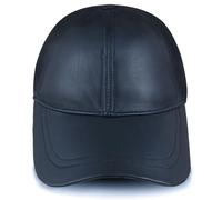 URBAN 5884 Lederhut - Herren-Damen-Echtlederhut mit Visier, weiche Lederkappe, Unisex, Blau