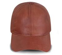 URBAN 5884 Lederhut - Herren-Damen-Echtlederhut mit Visier, weiche Lederkappe, Unisex, Brandy