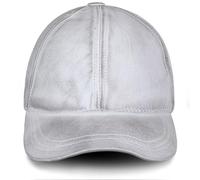 URBAN 5884 Lederhut - Herren-Damen-Echtlederhut mit Visier, weiche Lederkappe, Unisex, Craft Grau